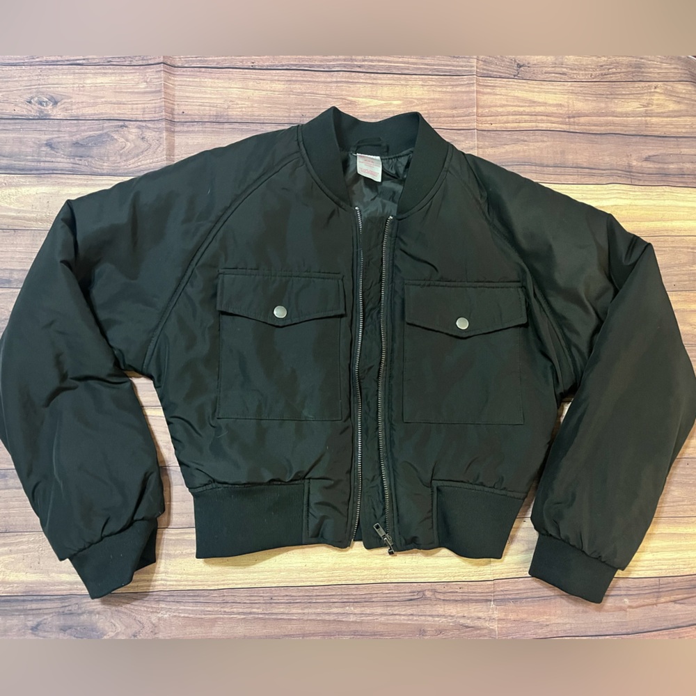 No Boundaries Black Bomber Jacket